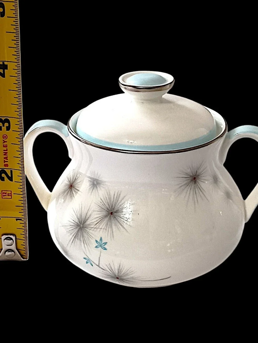 Royal Doulton Thistledown Sugar Bowl Creamer Set H4943 Bone China Vintage Atomic